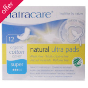 Natracare Organic Cotton Ultra Pads - Super with Wings - 12